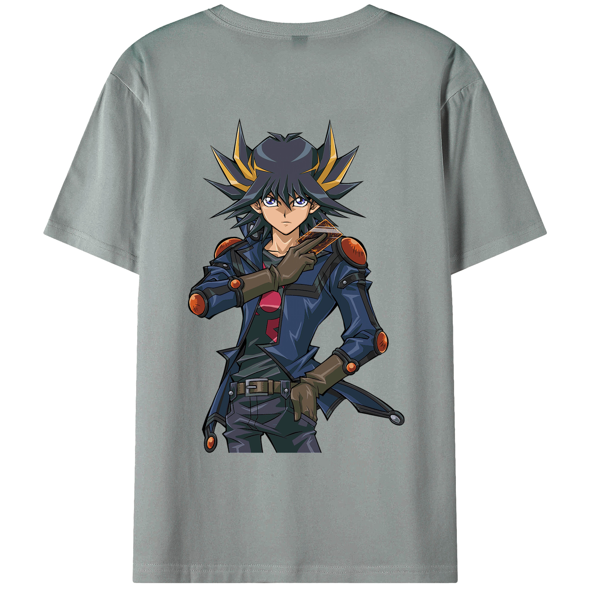 （画像用） 遊☆戯☆王 Yu-Gi-Oh! 綿100％ メンズ半袖Tシャツ（バックプリント） 通気性